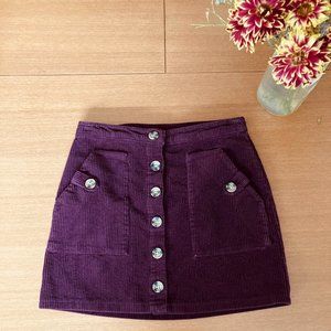Purple Corduroy Skirt